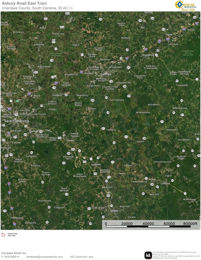Asbury Road East Tract Location Map 2 South Carolina land for sale