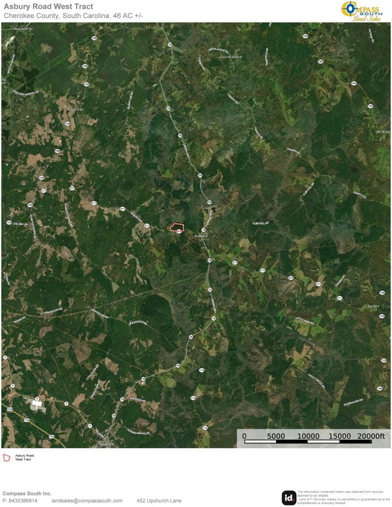 Asbury Road West Tract Location Map 1 land for sale in South Carolina