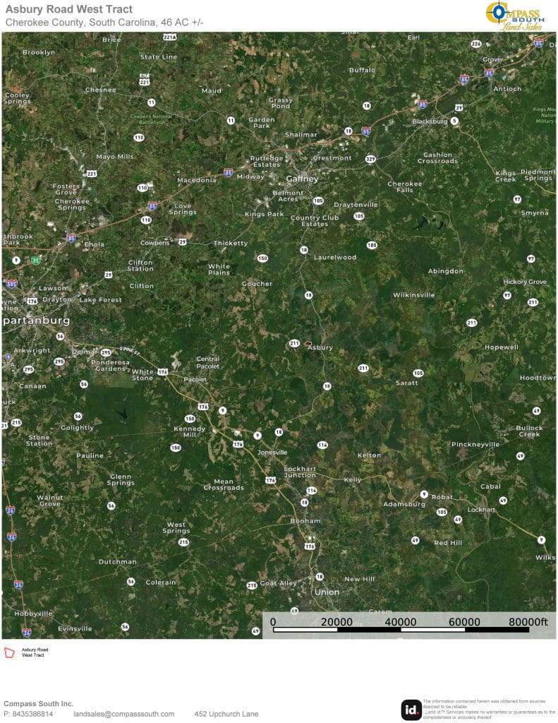 Asbury Road West Tract Location Map 2 land for sale in South Carolina