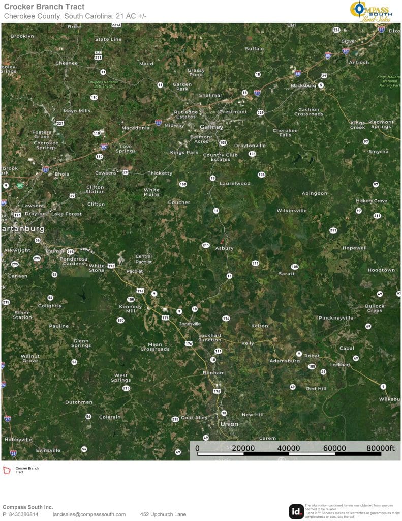 Croker Branch Tract Location Map 2 South Carolina land for sale