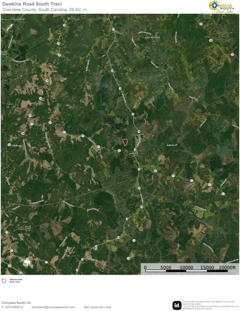 Dawkins Road South Tract Location Map 1
South Carolina land for sale