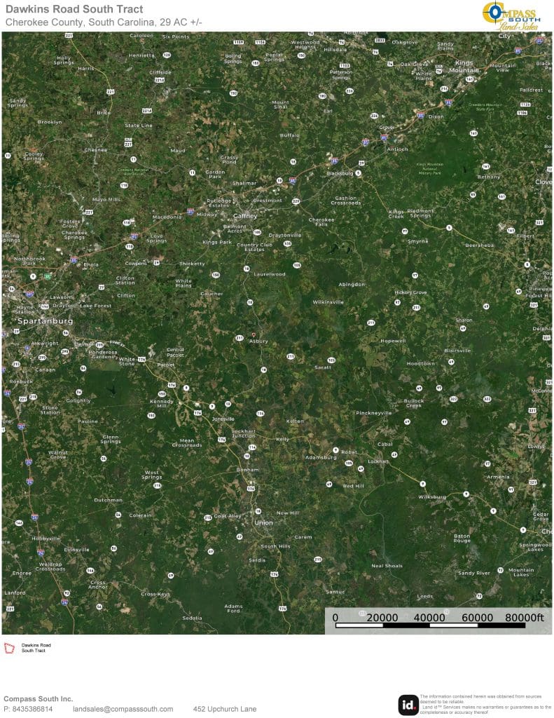 Dawkins Road South Tract Location Map 2
South Carolina land for sale