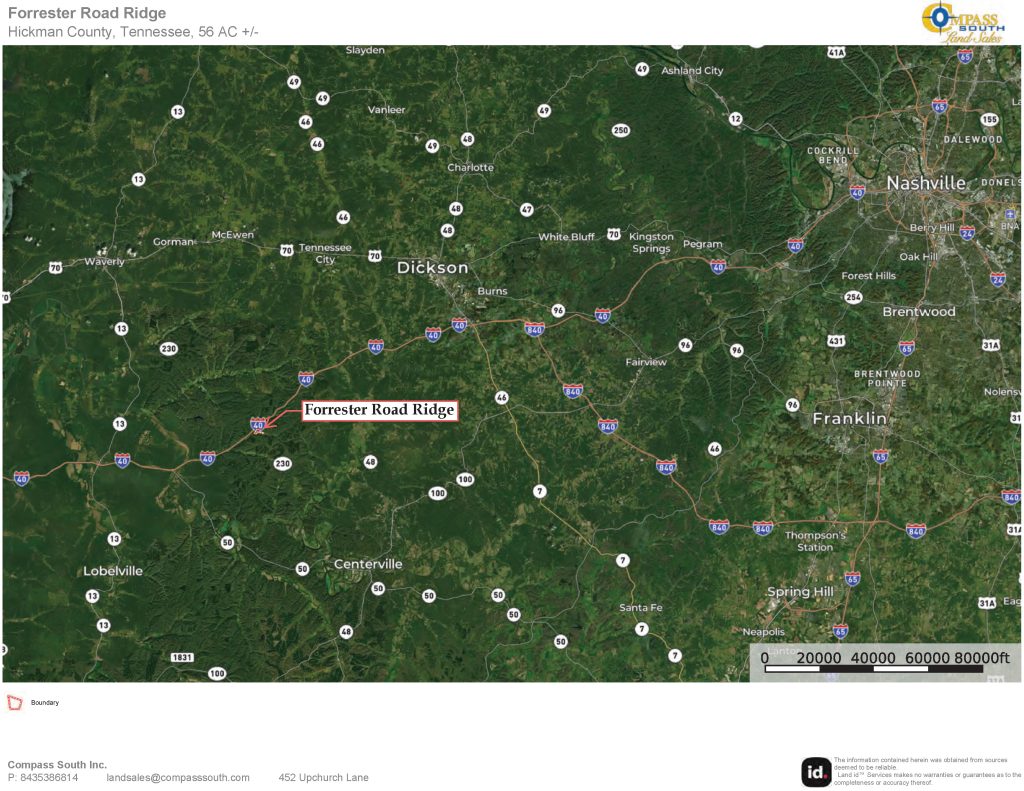 Forrester Road Ridge Location Map 1