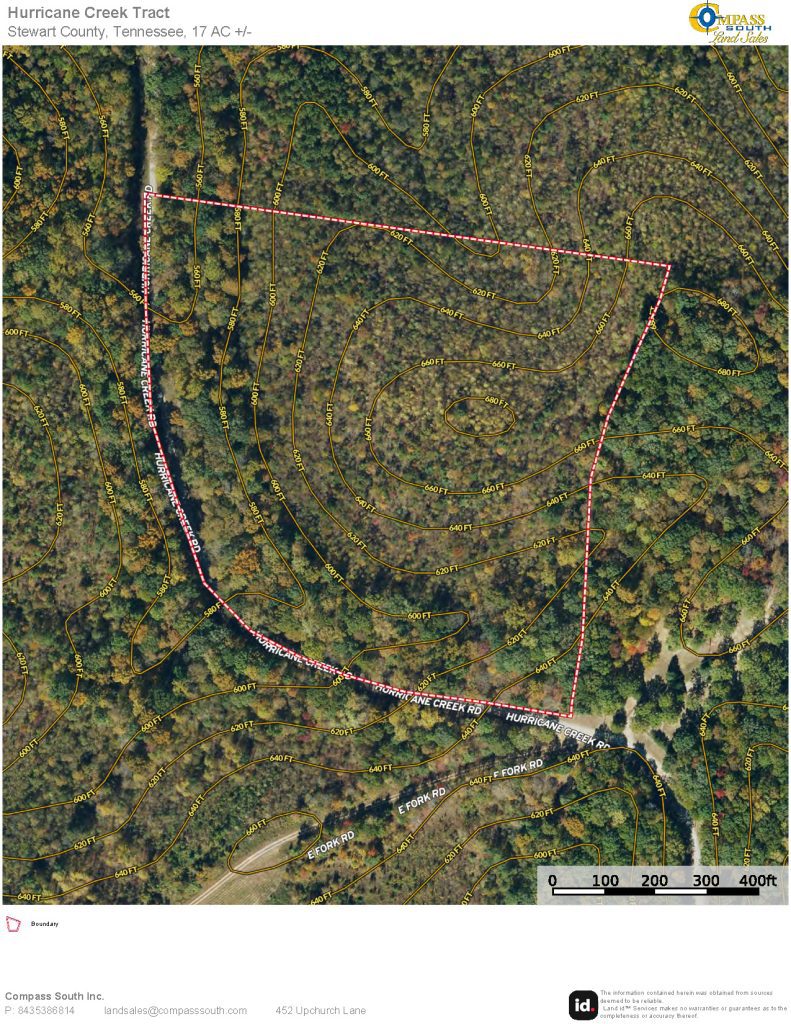 Hurricane Creek Tract Aerial Contour 