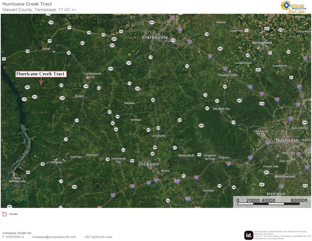 Hurricane Creek Tract Location Map 1