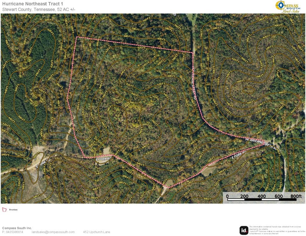 Hurricane Northeast Tract 1 Aerial Contour
Tennessee land for sale