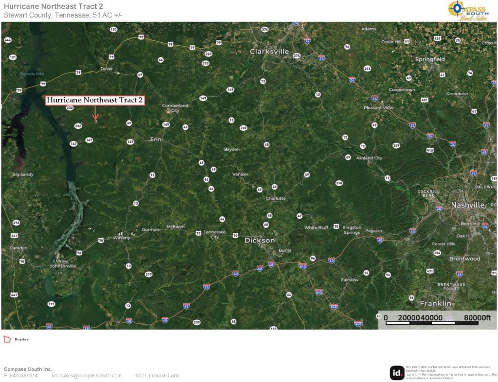 Hurricane Northeast Tract 2 Location Map 1
Tennessee land for sale