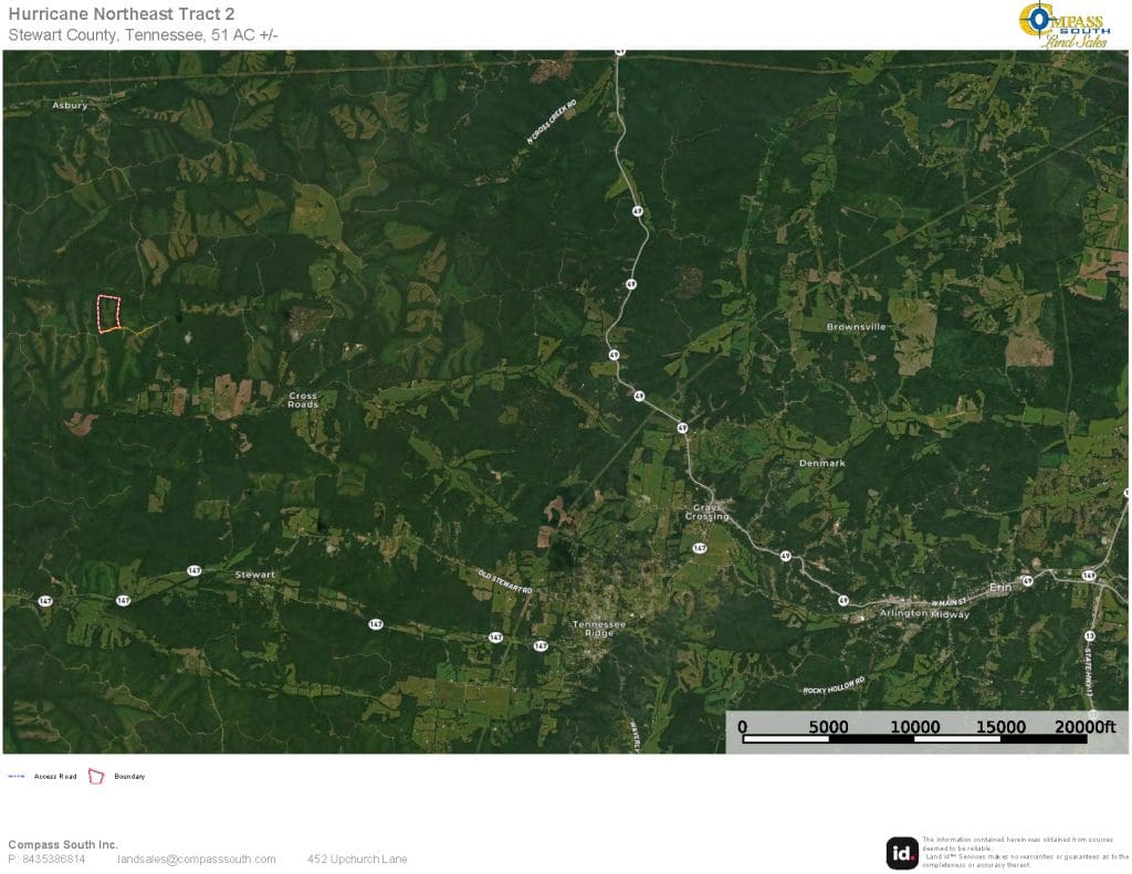 Hurricane Northeast Tract 2 Location Map 2
Tennessee land for sale