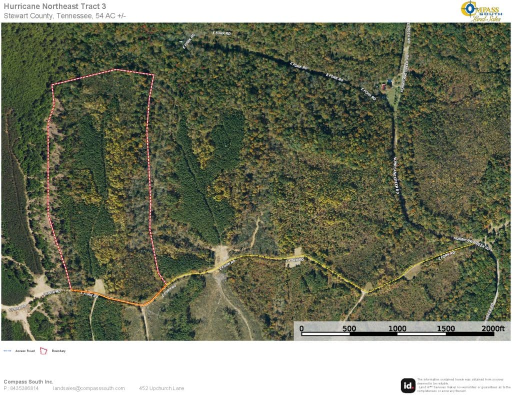 Hurricane Northeast Tract 3 Aerial Tennessee land for sale