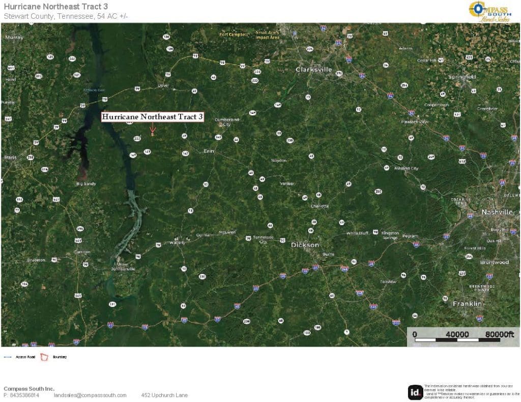 Hurricane Northeast Tract 3 Location Map 1 Tennessee land for sale