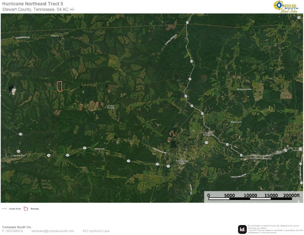 Hurricane Northeast Tract 3 Location Map 2 Tennessee land for sale