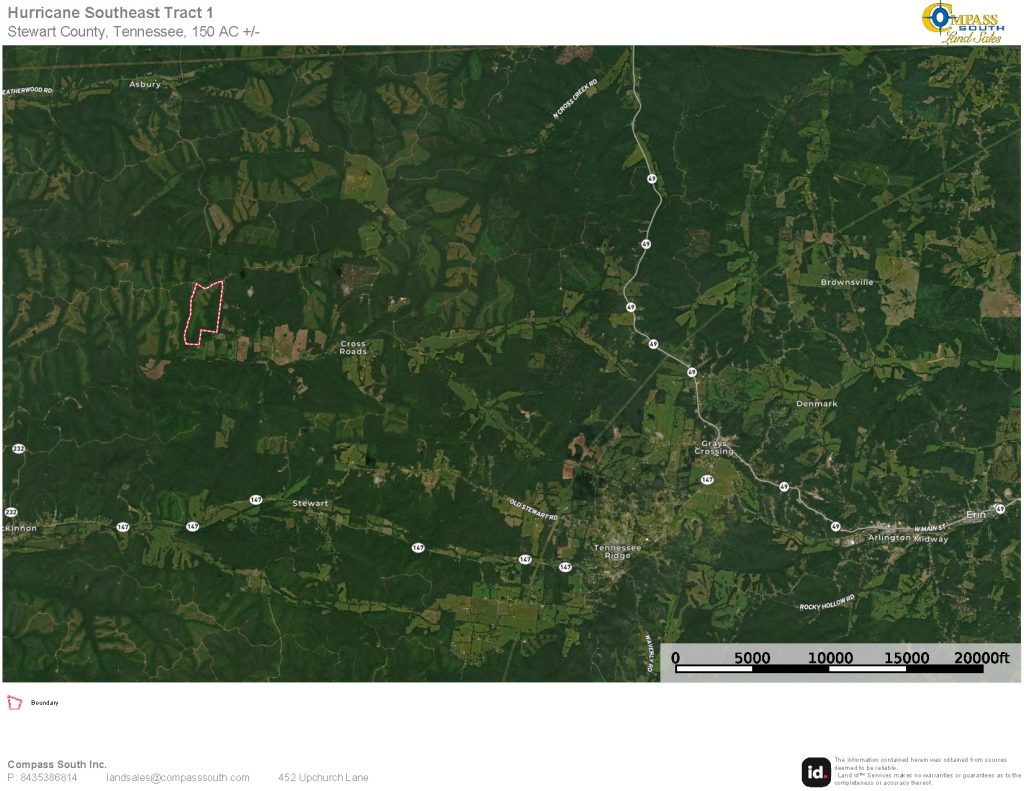 Hurricane Southeast Tract 1 Location Map 2
Tennessee land for sale