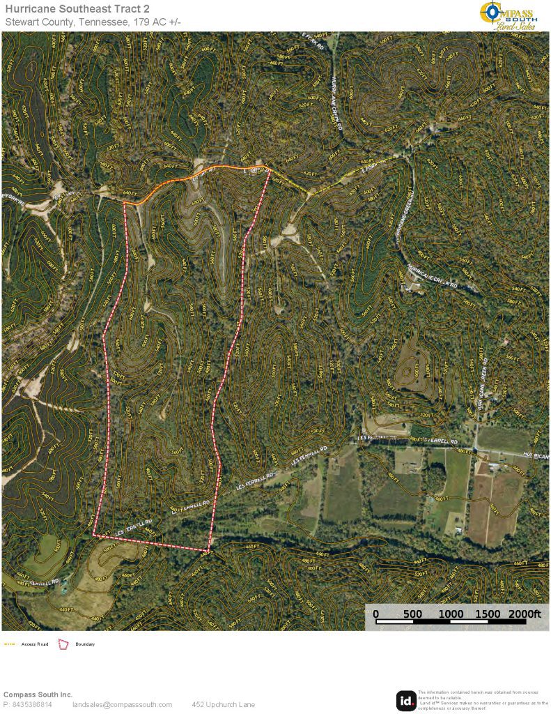 Hurricane Creek Southeast Tract 2 Aerial Contour 