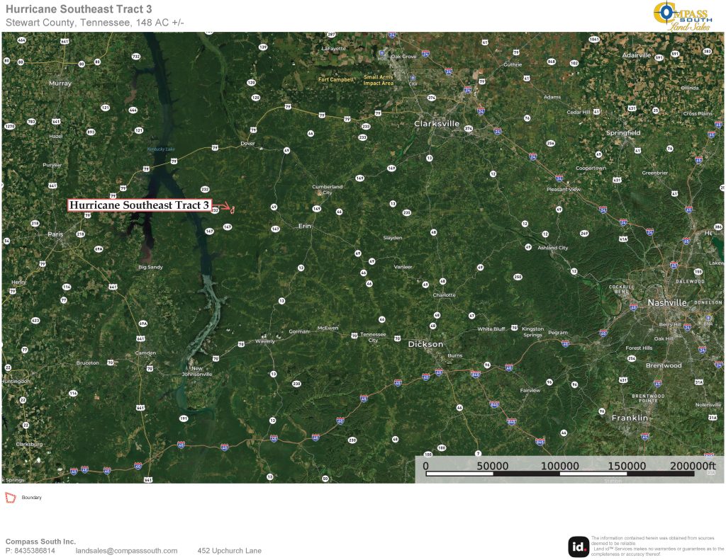 Hurricane Creek Southeast Tract 3 Location Map 1
Tennesee land for sale