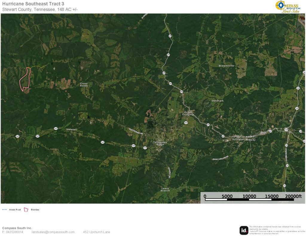 Hurricane Creek Southeast Tract 3 Location Map 2
Tennesee land for sale