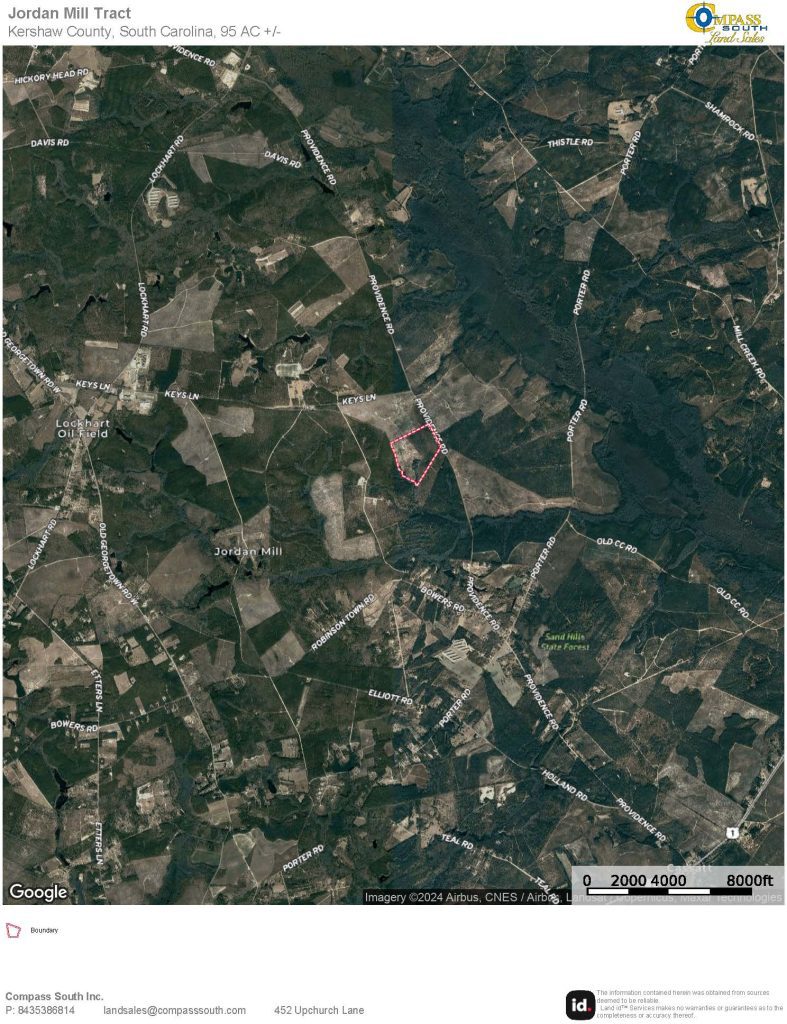 Jordan Mill Tract Location Map 1