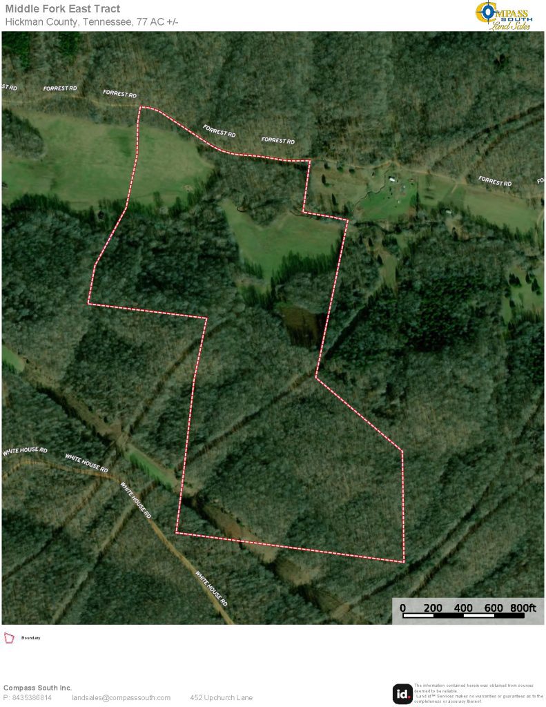 Middle Fork East Tract Aerial Map 
Tennessee land for sale 