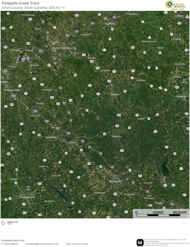 Padgetts Creek Tract Location Map 2 South Carolina land for sale