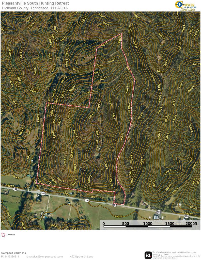 Pleasantville South Hunting Retreat Aerial Contour 