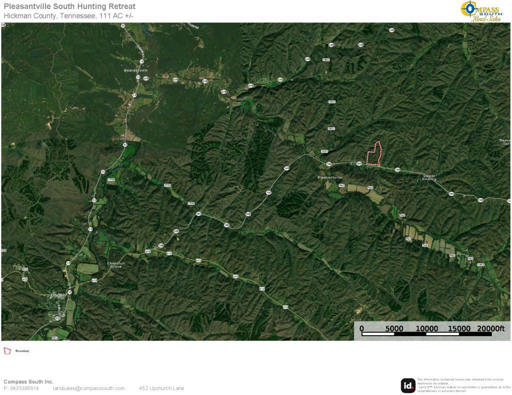 Pleasantville South Hunting Retreat Location Map 2 Tennessee Land for Sale