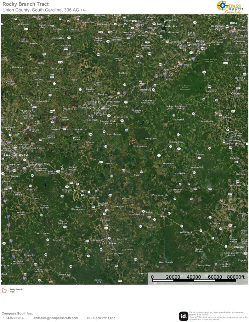 Rocky Branch Tract Location Map 1