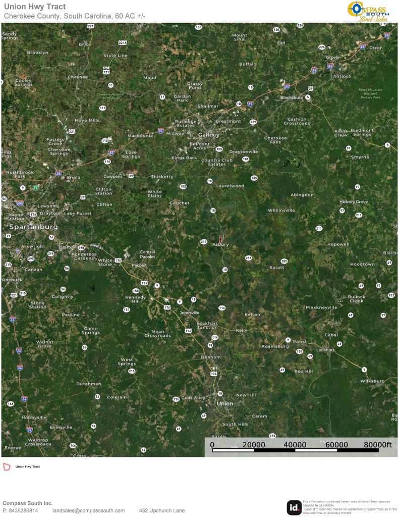 Union Highway Tract Location Map 2
South Carolina land for sale