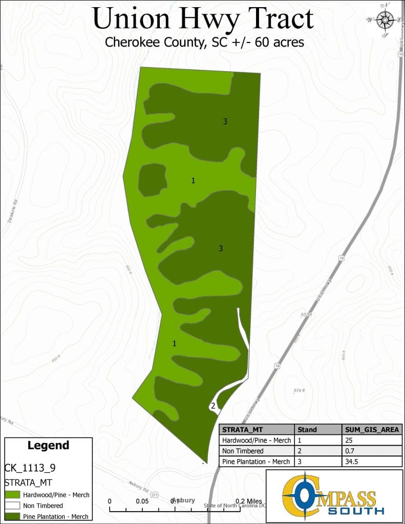 Union Highway Tract Location Map Type
South Carolina land for sale