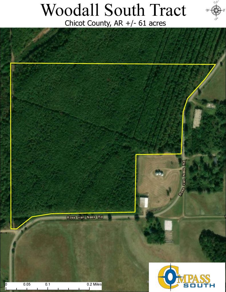 Woodall South Tract Aerial
 Arkansas land for sale 