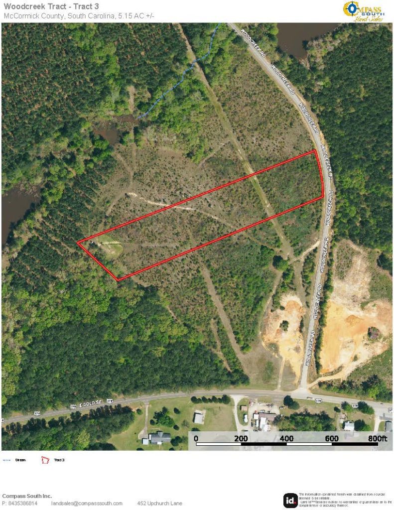 Woodcreek Tract 3 Aerial Map 
South Carolina land for sale