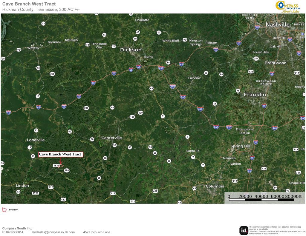 Cave Branch West Tract Location Map 1