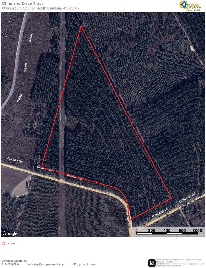 Chrisland Drive Tract Aerial Map 
South Carolina land for sale