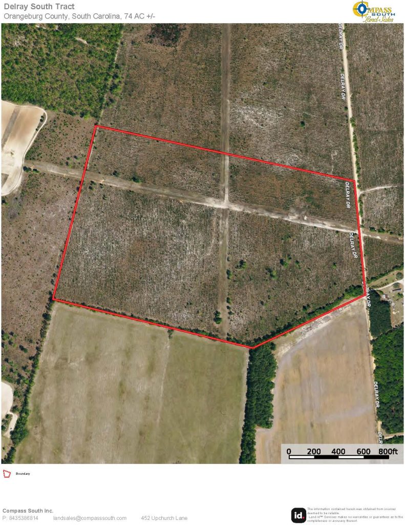 Delray South Tract Aerial Map 
South Carolina land for sale