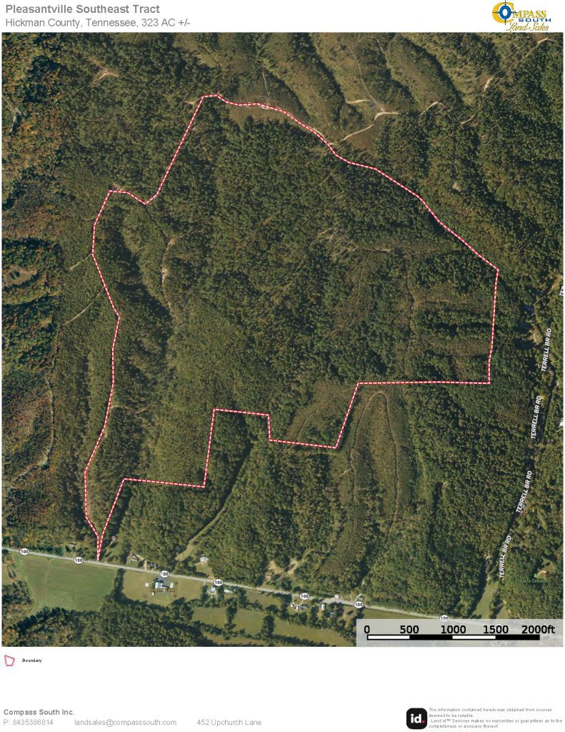 Pleasantville Southeast Tract Aerial Map 
TN land for sale