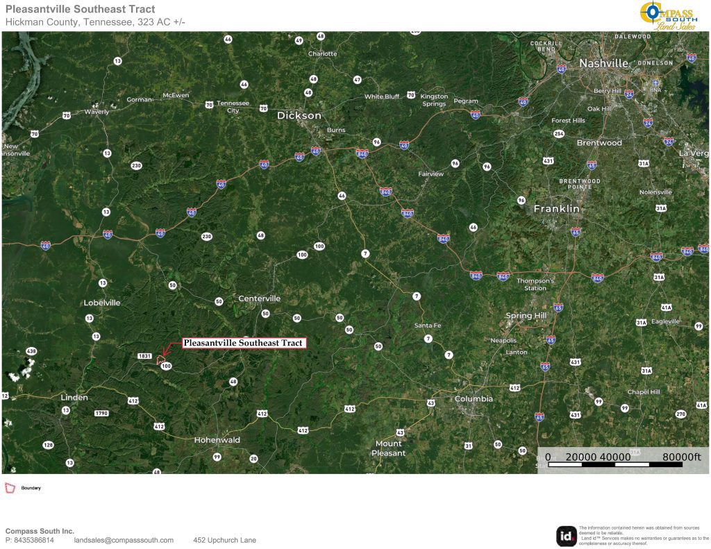 Pleasantville Southeast Tract Location Map 1
TN land for sale