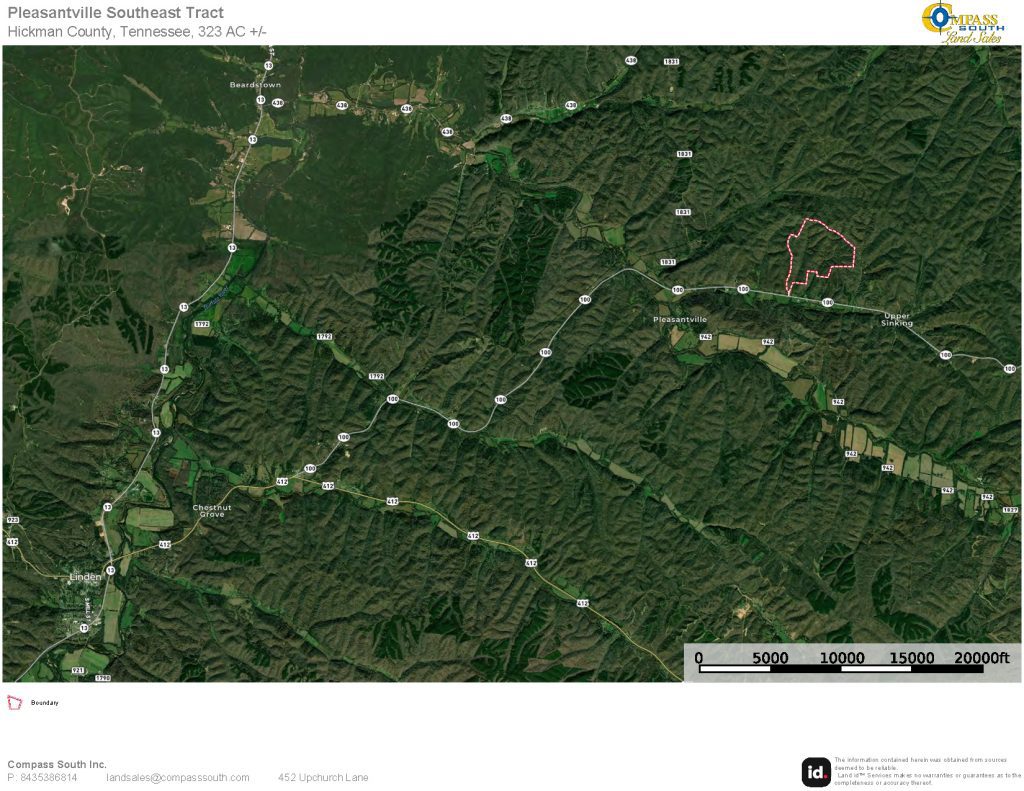 Pleasantville Southeast Tract Location Map 2
TN land for sale