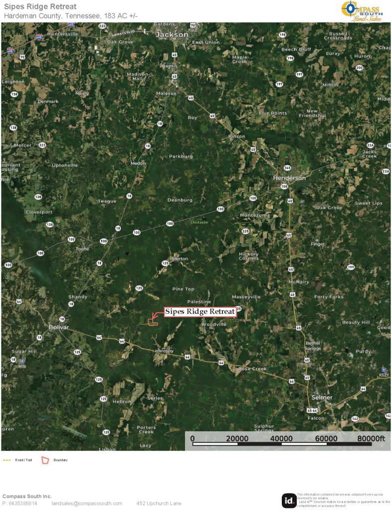 Sipes Ridge Retreat Location Map 1
Tennessee land for sale