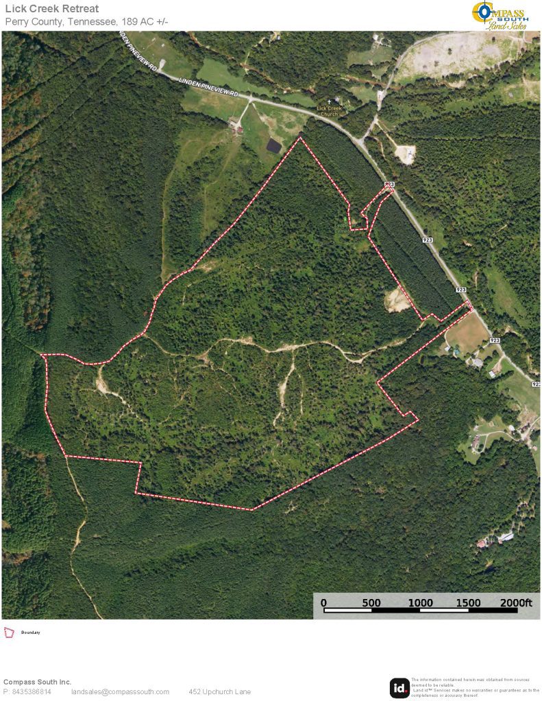 Lick Creek Retreat Aerial Map 