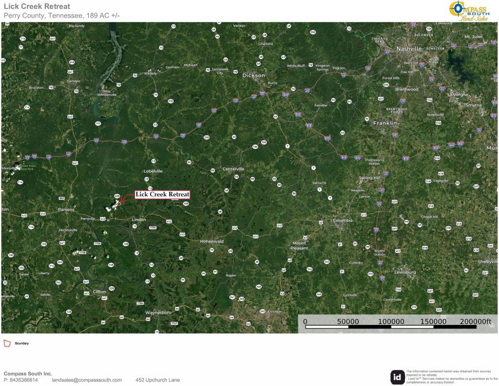 Lick Creek Retreat Location Map 1