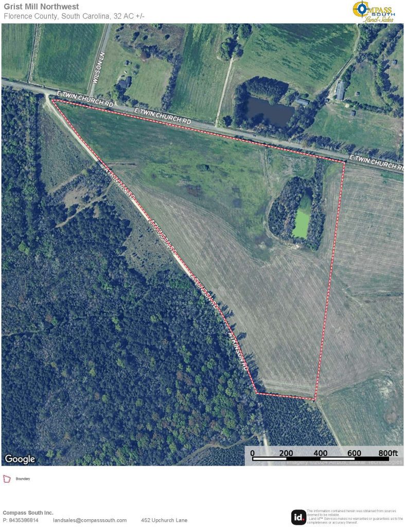 Grist Mill Northwest Aerial Map SC Land for Sale