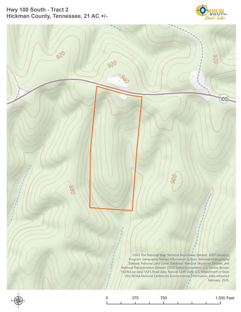 Hwy 100 S - Tract 2 Topo