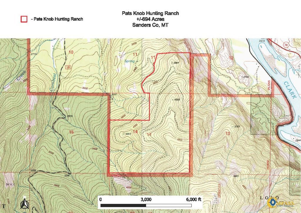 Pats Knob Hunting Ranch Topo