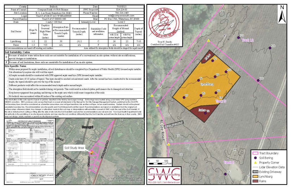 Bulloch Sands Tract 9 Level 3 Soil Report