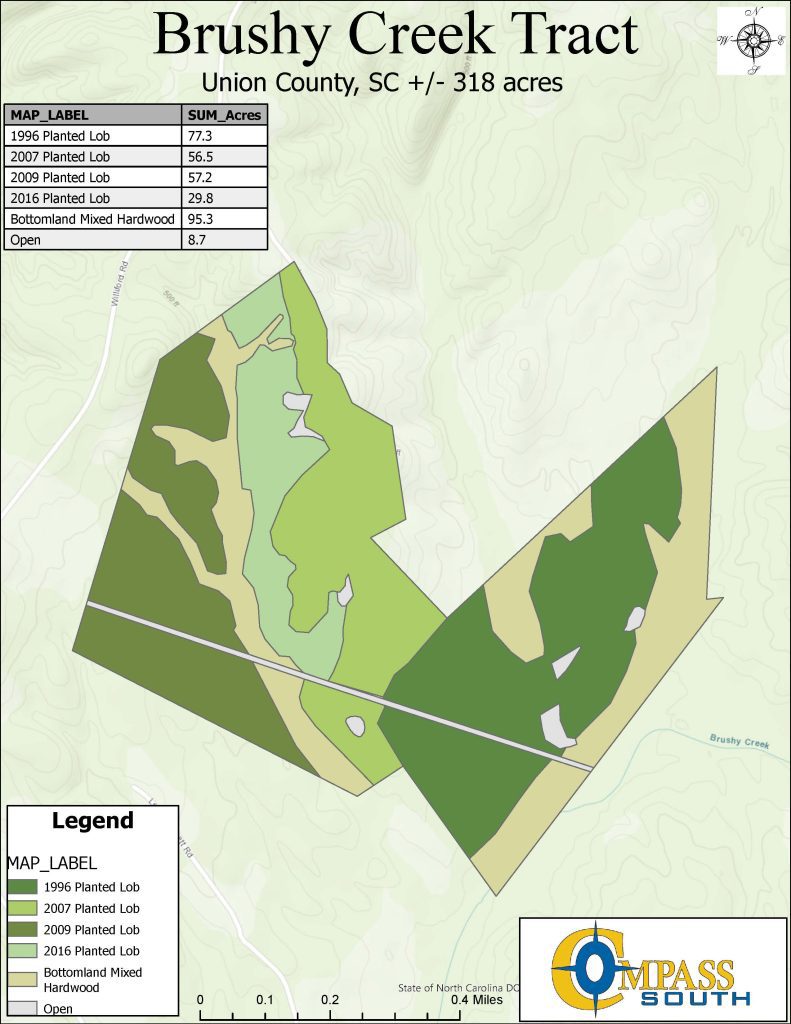 Brushy Creek Tract Type Map